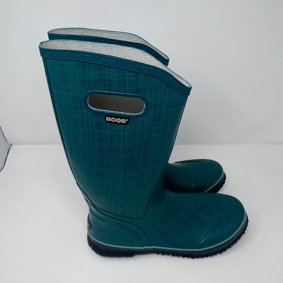 BOGS Linen Rain Boots – Women’s Size 10 (Euro 41) – Teal Green - Picture 8 of 9